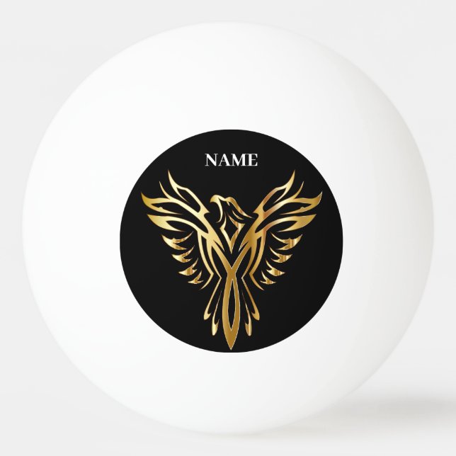 Golden phoenix, elegance ping pong ball (Front)