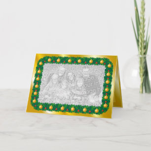 Golden Photo Christmas Card