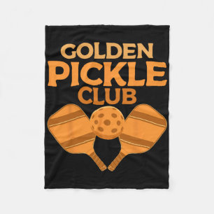 Golden Pickle Club Funny Pickleball Players Pickle Fleece Blanket