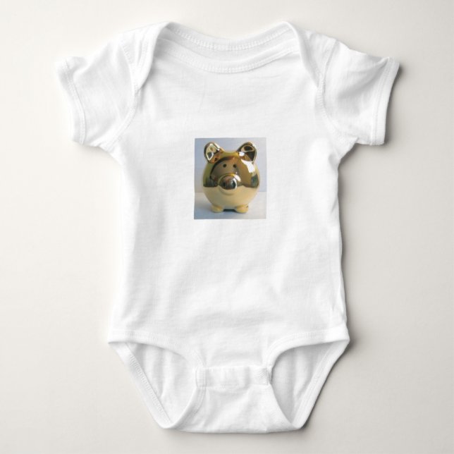 Golden pig   baby bodysuit (Front)