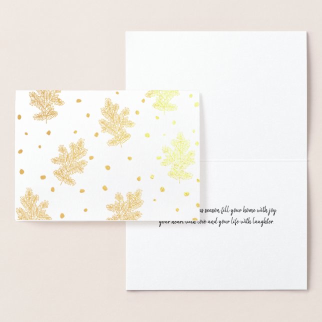 Golden Pine Boughs Christmas Card (Display)