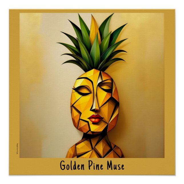 Golden Pine Muse - Glossy Poster (Front)