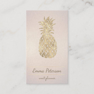 golden pineapple design business card