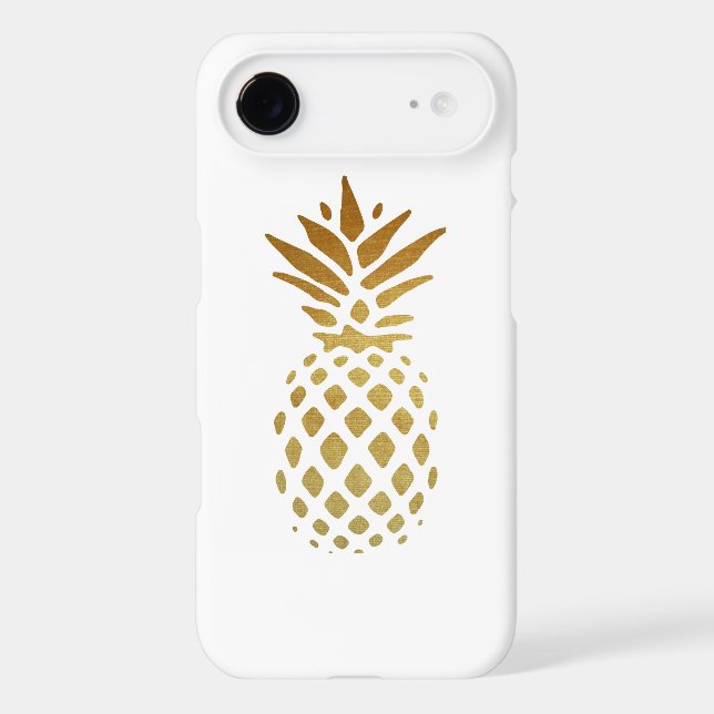Golden Pineapple, Fruit in Gold Case-Mate iPhone Case (Back)
