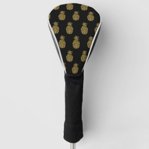 Golden Pineapple Glitter Tropical Fruit Lover Golf Head Cover