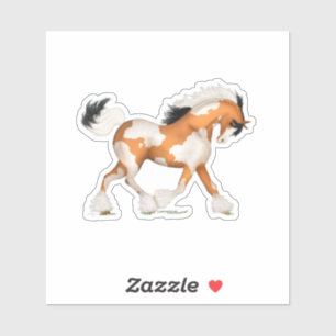 Golden Pinto Gypsy Horse Overo Equestrian