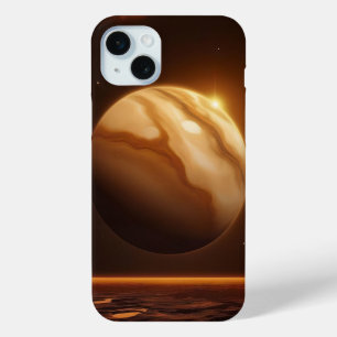 Golden Planet 🪐 Cosmic Elegance iPhone 15 Mini Case