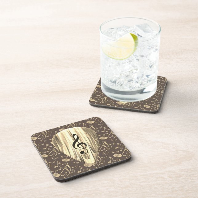 Golden Plectron – Stylish design for music lovers! Coaster (Right Side)