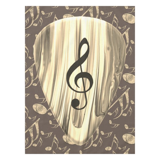 Golden Plectron – Stylish design for music lovers! Tablecloth (Front)