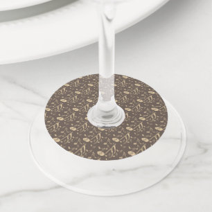 Golden Plectron – Stylish design for music lovers! Wine Glass Tag