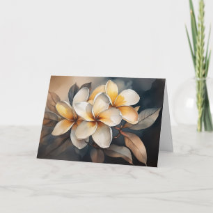 Golden Plumeria Greeting Card