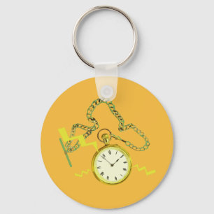 Golden Pocketwatch Key Ring