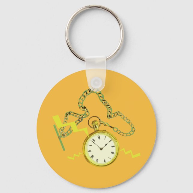 Golden Pocketwatch Key Ring (Front)