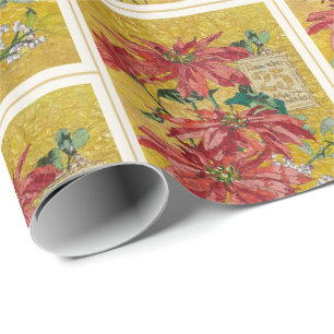 Golden Poinsettia   Fine Art Christmas Gift Wrap