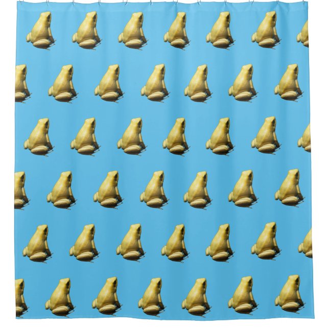 Golden Poison Frog Shower Curtain (Front)
