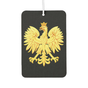 Golden polish eagle car magnet air freshener