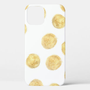 Golden Polka Dot Hand Drawn iPhone 12 Case