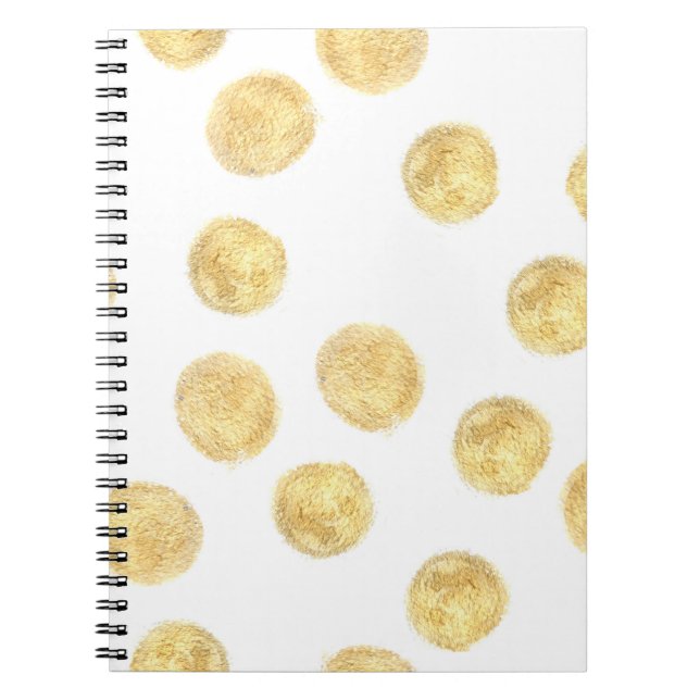 Golden Polka Dot Hand Drawn Notebook (Front)