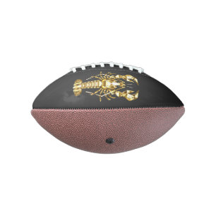 Golden polygonal lobster crawfish on black football