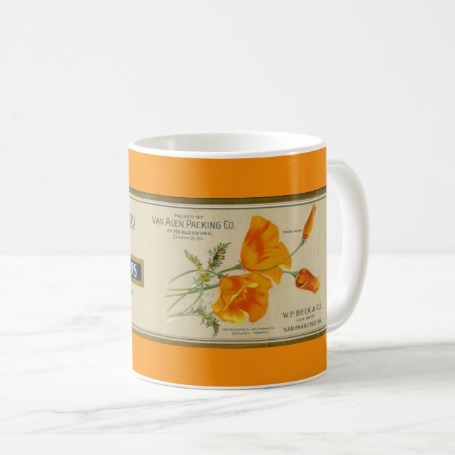 Golden Poppy Brand Mug (Front Right)
