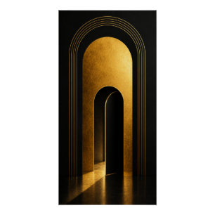 Golden Portal Wall Art Poster