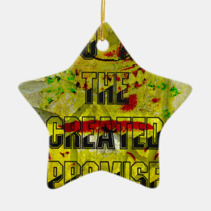 Golden Promise: The Golden Script of Destiny Ceramic Ornament