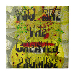 Golden Promise: The Golden Script of Destiny Ceramic Tile