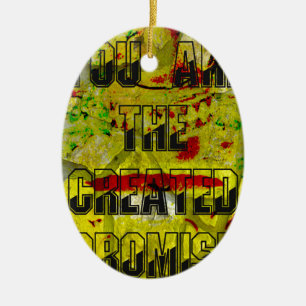 Golden Promise: The Golden Script of Destiny Ceramic Tree Decoration