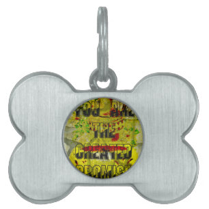 Golden Promise: The Golden Script of Destiny Pet ID Tag