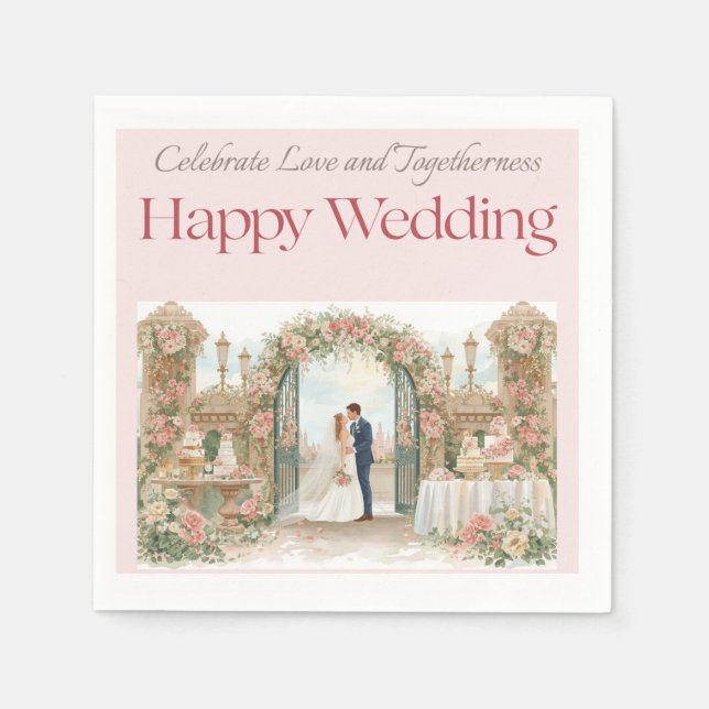 Golden Promise Wedding Napkins  (Front)