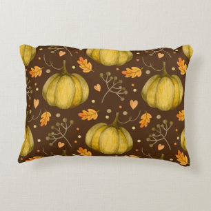 Golden Pumpkins Accent Pillow