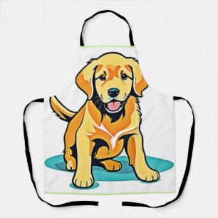 Golden Pup Charm Design Apron