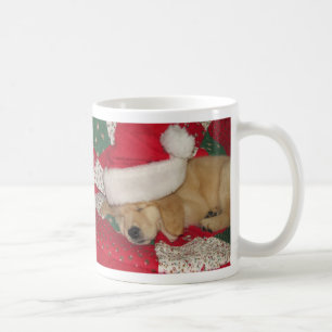 Golden pup holiday mug