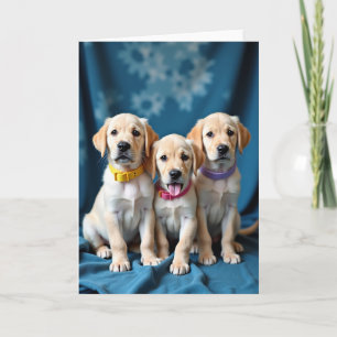 Golden Puppy Family Day Card