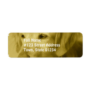 Golden Puppy Mailing Labels