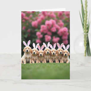 Golden Puppy Party Card