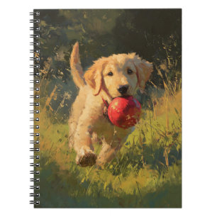 Golden Puppy Playtime Notebook