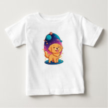 🐶🌌 Golden Puppy Space Nursery Tee ✨⭐