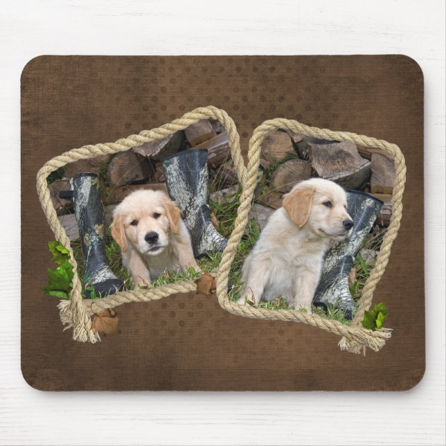 Golden Pups Mouse Pad (Front)