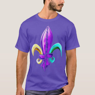 Golden Purple And Green Fleur De Lis T-Shirt