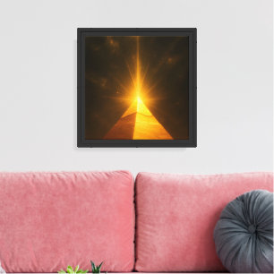 Golden Pyramid of Light – Spiritual Energy Art Can Canvas Print