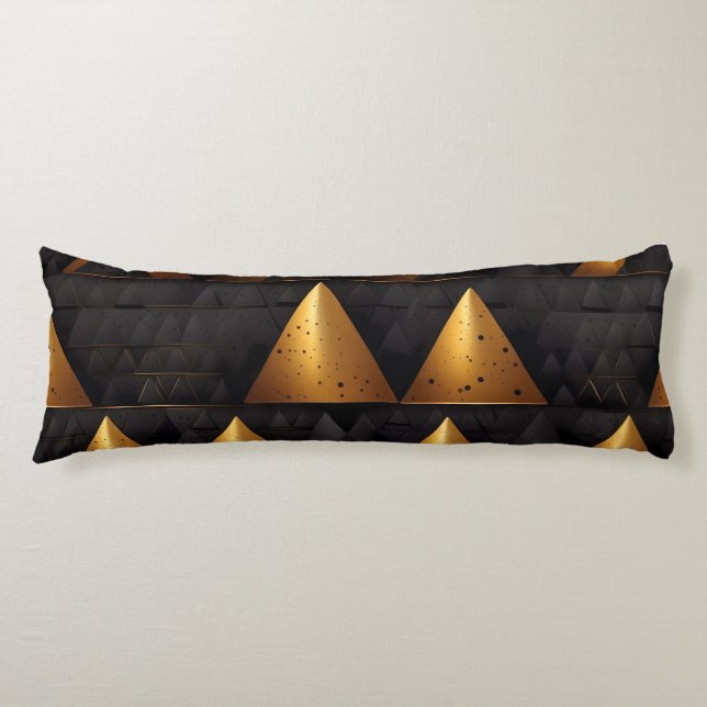 Golden Pyramid Pattern Body Cushion (Front)