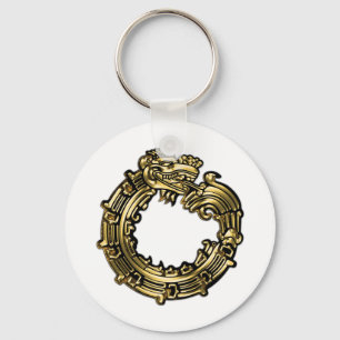 Golden Quetzalcoatl Key Ring