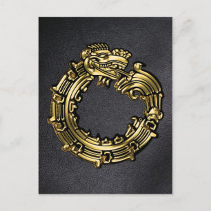 Golden Quetzalcoatl Postcard
