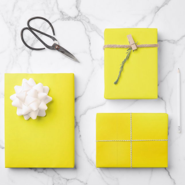 Golden Quiet Wrapping Paper Sheet (Front)