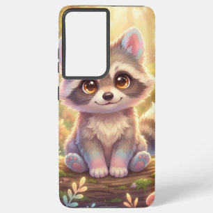 Golden Racoon Phone Case – Cute Forest Aesthetic 