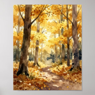 Golden Radiance: A Sun-Drenched Path Through the H Poster