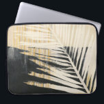 Golden Raffia - Palm Fronds Laptop Sleeve<br><div class="desc">Golden Raffia II by Jennifer Paxton Parker. Features a single palm frond leaf silhouette in black and yellow/tan colours.</div>