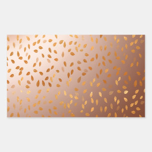 Golden rain rectangular sticker