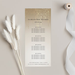 Golden Rain String Lights   Pricing or Services Rack Card